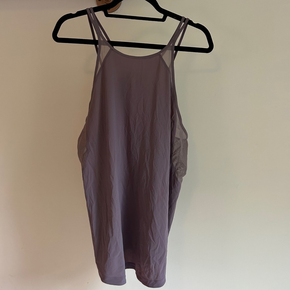 Dark purple slicky breathable tank top large